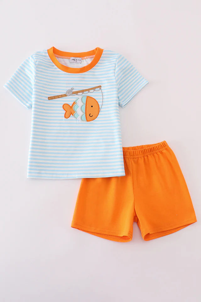 Stripped Go Fish shorts set