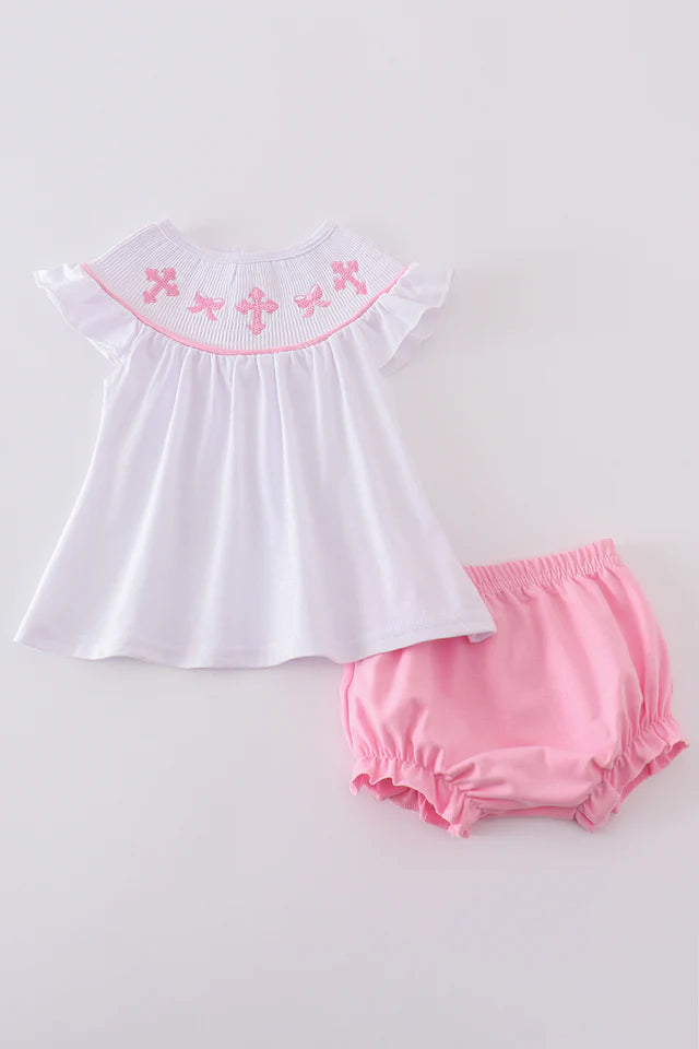Crosses n' Bows diaper set