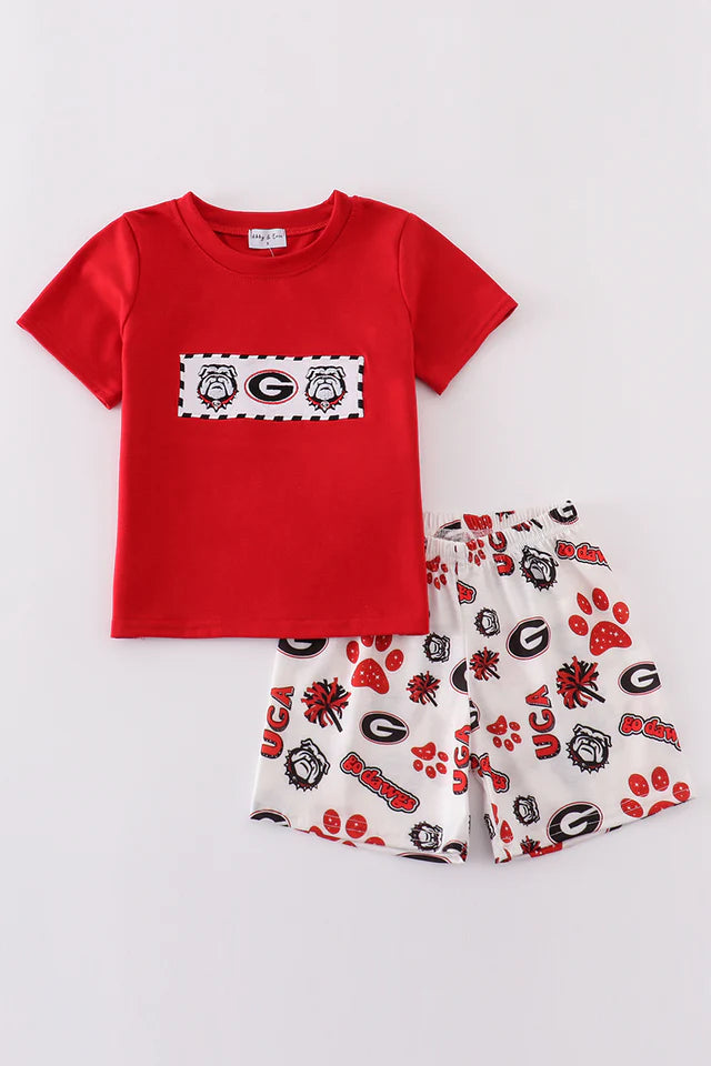 UGA Smocked short set