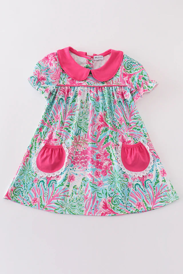 Pink Palm Paradise Dress