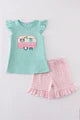 Let's Go Camping ruffle short set