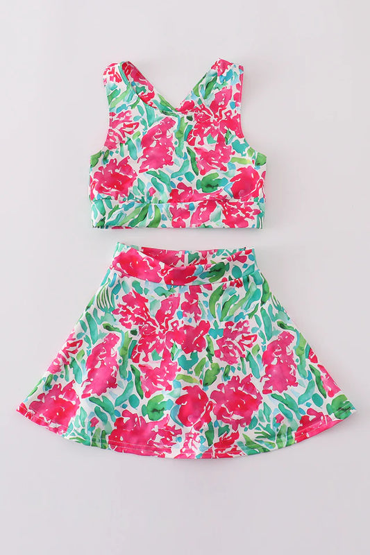 Petaled Tennis skort set