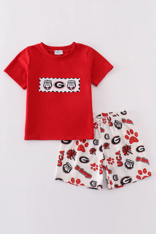 UGA Smocked short set